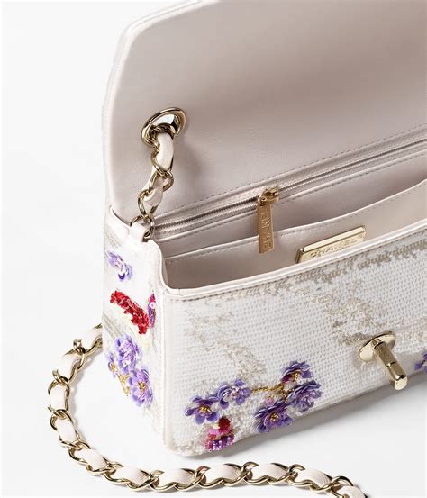 chanel a66990 price|Mini classic handbag, Embroidered satin, sequins, glass beads, .